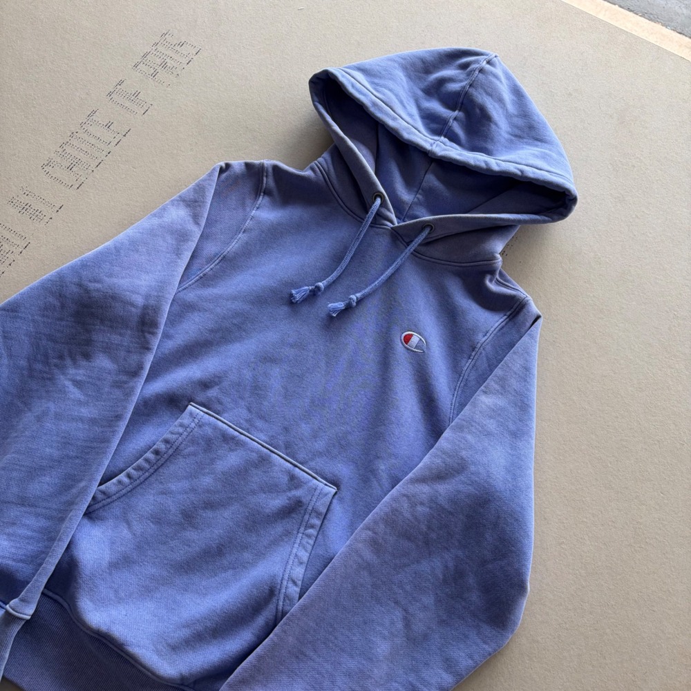 Vintage early 2000s baby blue Champion Reverse Weave Hoodie